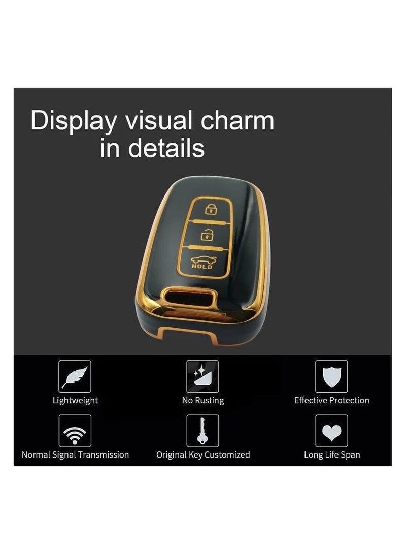 3 Button Remote Control Fob Cover Flip Remote Key Shell Case HYUNDAl Elantra