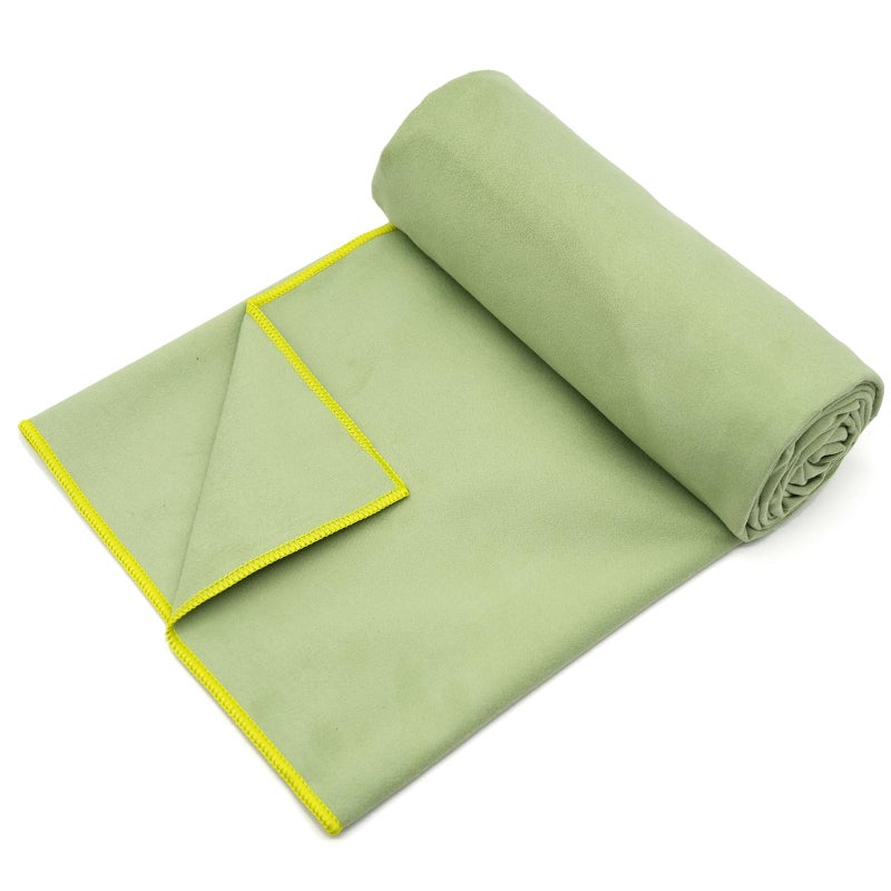 Eunzel Hot Yoga Towel Non Slip Yoga Mat Towel Non-Slip Sweat Absorbent Microfiber Towel for Hot Yoga, Pilates and Workout 72" x 26.5", Olive - Image 2