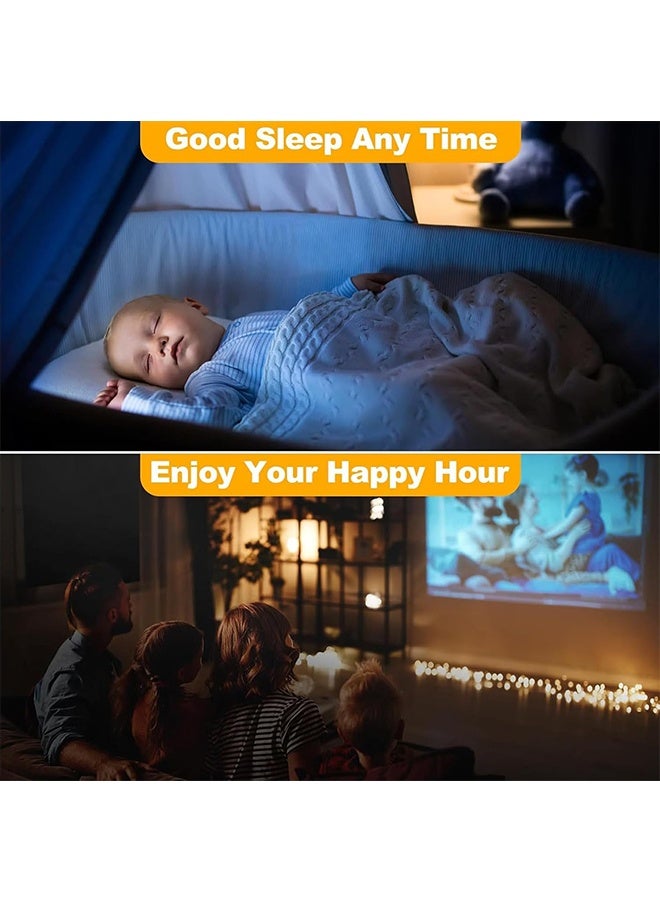 TodyJeyHo Blackout Blind(400X145cm), Portable DIY Window Blinds No Drill Easy Stick On Window, Blackout Curtains with Velcro&Soft Ruler for Baby Nursery, Bedroom,Travel - Image 3