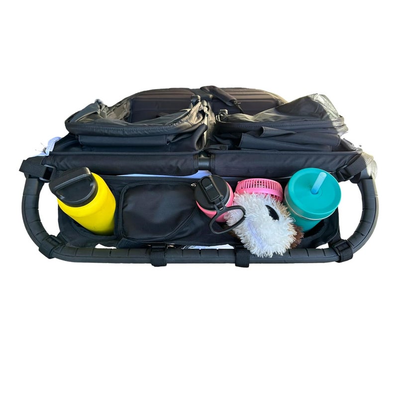 Booyah Strollers Split bar in Middle of Handlebar Double Stroller Organizer for Bob Duallie and Baby Jogger City Mini GT - Image 1