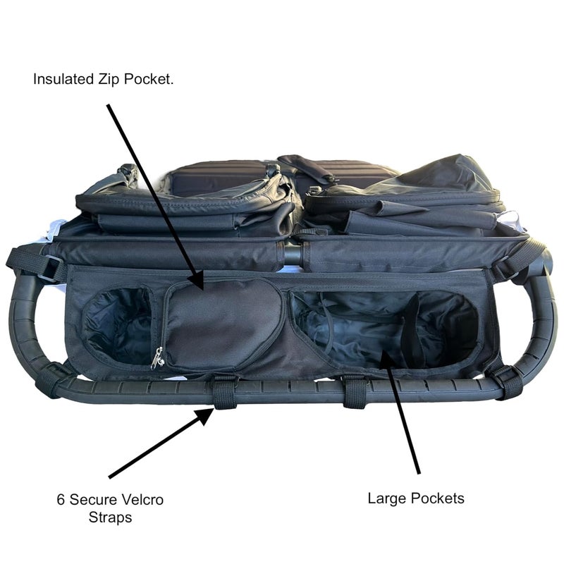 Booyah Strollers Split bar in Middle of Handlebar Double Stroller Organizer for Bob Duallie and Baby Jogger City Mini GT - Image 5