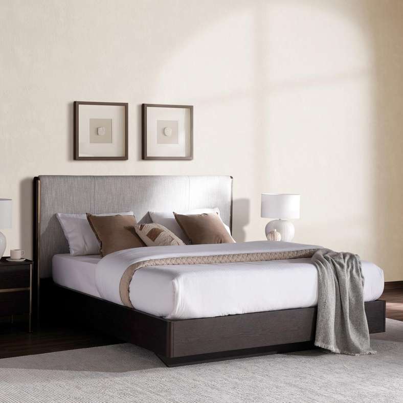 Pan Home SAVANNAH BED 180X200 CM - MATT BROWN - Image 1