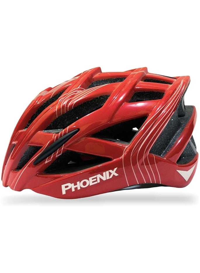 Phoenix Bike Heavy Duty Helmet Red - Image 1