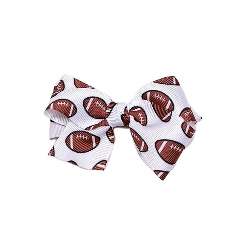 BBTDIN Football Hair Bow Clip Baby Girls Football Hair Barrettes Pin Football Bowknot Hairpin BBG63 (B3) - Image 4