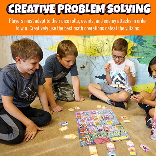 Genius Games Outnumbered: Improbable Heroes Board Game - A Mensa Award Winning Superhero Math Game | Fun & Educational Game for Kids, Adults, and Families | STEM Toy to Learn Multiplication & Division - Image 2