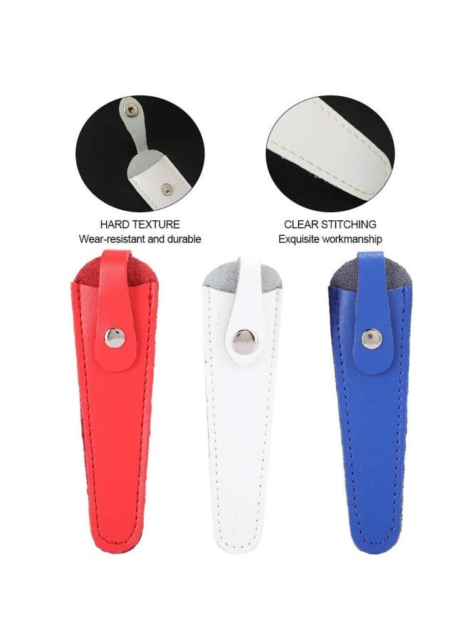 silvercnc - Salon Hair Scissor Bag, 3 Pcs PU Leather Scissors Safety Sheath Bag, Scissors Bag Portable Scissors Storage Holder, Holster Organizer Hairdressers Tools for Beauty Salon and Household - Image 1