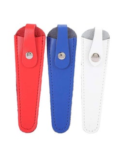 Salon Hair Scissor Bag, 3 Pcs PU Leather Scissors Safety Sheath Bag, Scissors Bag Portable Scissors Storage Holder, Holster Organizer Hairdressers Tools for Beauty Salon and Household