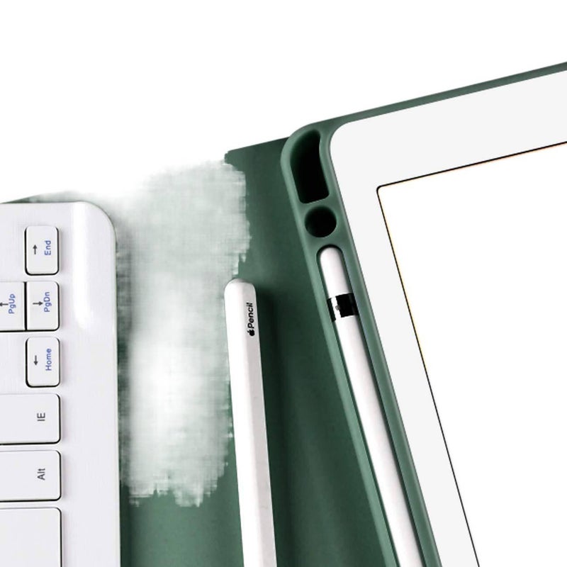 DGG حافظة آيباد بلوحة مفاتيح متوافقة مع iPad Pro 12.9 باللون أزرق باللون الأزرق - Image 4