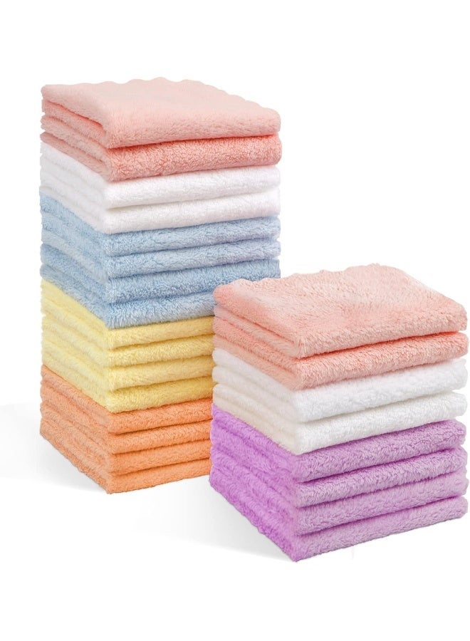 Orighty Baby Washcloths 24-Pack (7''x9''), Microfiber Coral Fleece Baby Towels, Super Soft and Absorbent Wash Cloths for Newborns, Infants and Toddlers, Gentle on Delicate Skin for Face Hands and Body - Image 1