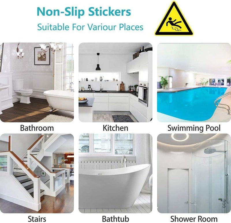 hairvana 6 Pcs Silicone Non-Slip Strips for Bathroom Kitchen Bathtub Shower Cabin Double Adhesive High Strength Easy to Install Practical Grip and Safety While Moving - Image 3