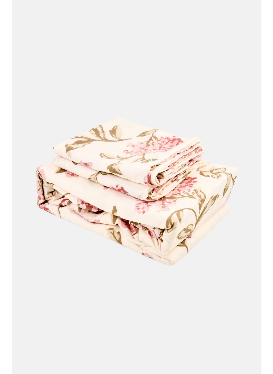 Nanette lepore 3 Pieces Floral Pattern Cotton Feel Duvet With Pillow Case Set, Multicolor  - Image 1