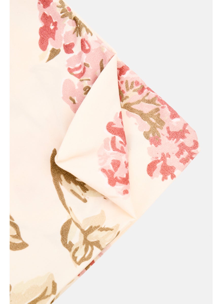 Nanette lepore 3 Pieces Floral Pattern Cotton Feel Duvet With Pillow Case Set, Multicolor  - Image 3