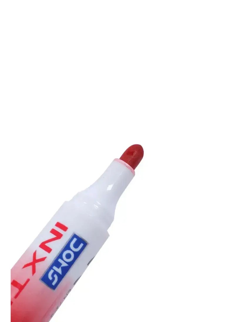 DOMS INXTEN Whiteboard Marker – Red Ink, Chisel Tip, 12 Pieces | Low Odor, Xylene-Free - Image 4