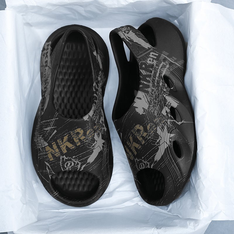 Beach Shoes Men'S Summer Outer Wear Non-Slip Shoes Sports Cave Shoes Outdoor Seaside Non-Slip Wading Large Size Sandals - Image 1