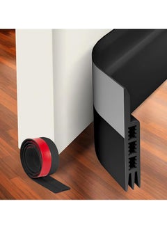 CoomBe 100cm Length Door Draft Stopper, Under Door Draft Blocker, Noise Stopper, Dust and Noise Insulation Weather Stripping Draft Guard Insulator, Black  - Image 1