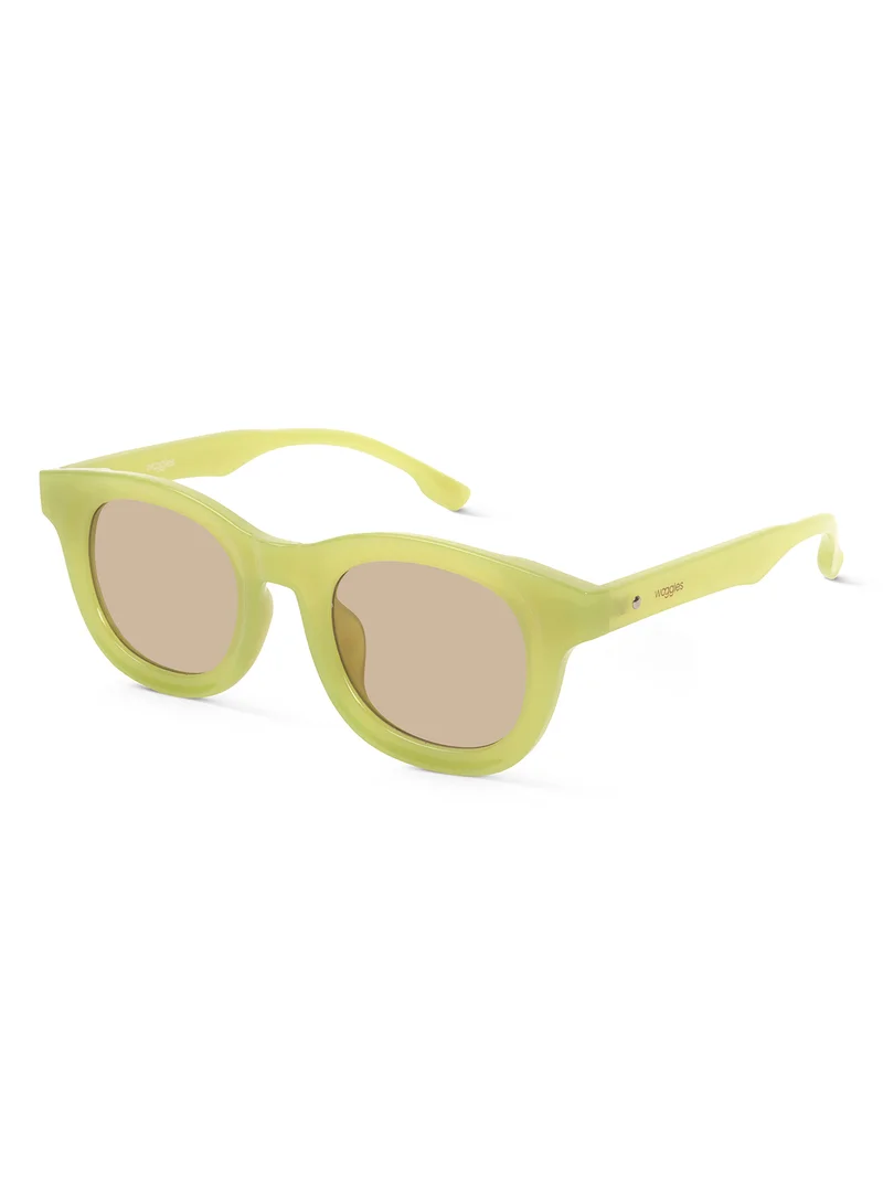 Woggles Designer Yellow Wayfarer Sunglasses| Men & Women| 100% Uv Protection