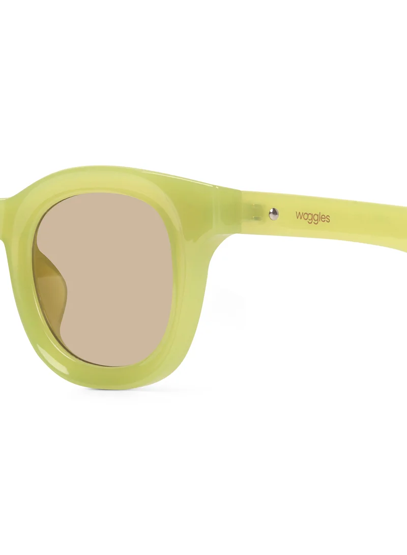 Woggles Designer Yellow Wayfarer Sunglasses| Men & Women| 100% Uv Protection