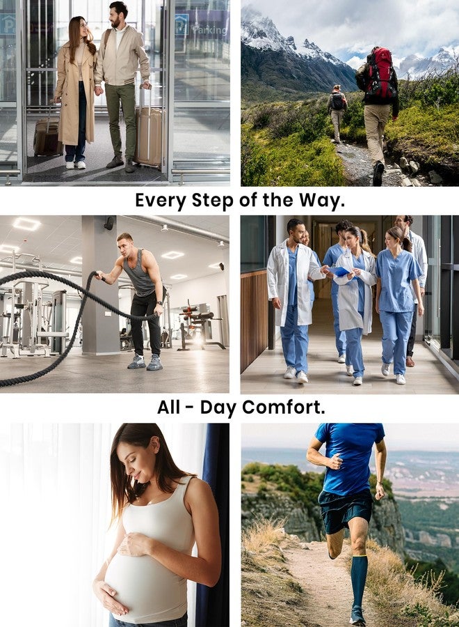 GoWith 2 Pair Unisex Graduated Compression Socks, 20-30 mmHg Sport Cushioned Circulation Support Knee High Socks for Men & Women, Fuchsia, Small, Model: 3595 - Image 2