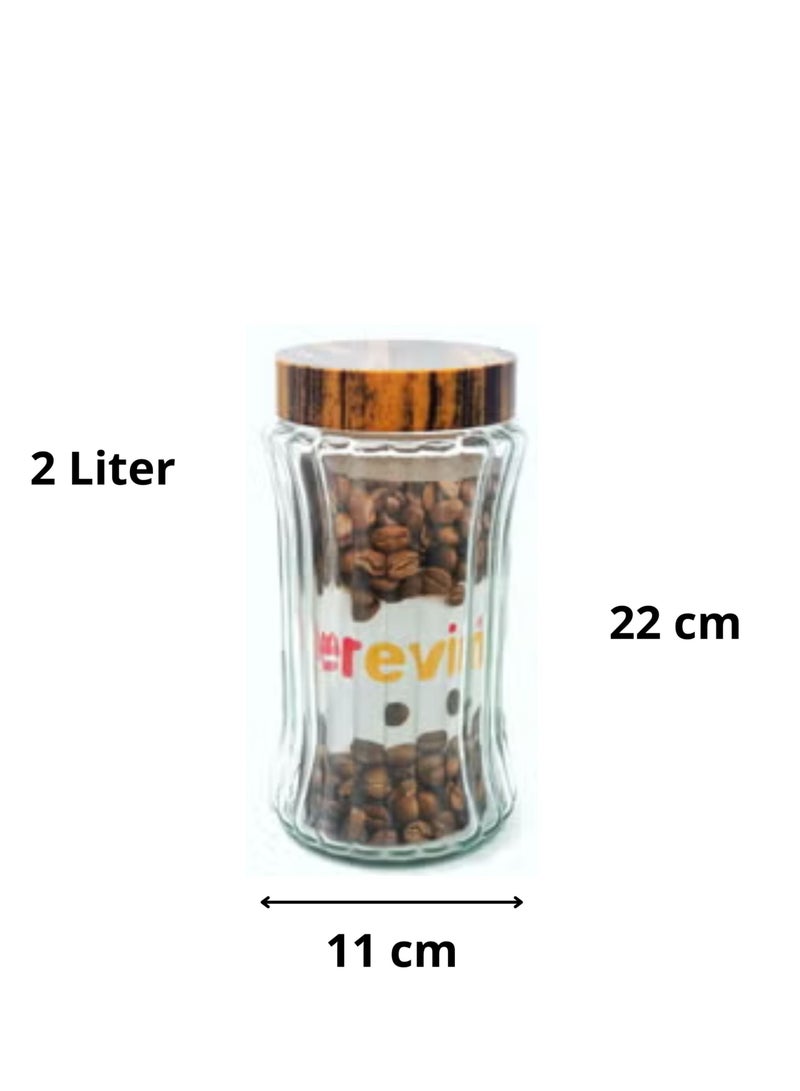 HEREVIN Glass Jar 2 L Set 6 Pcs - Image 2