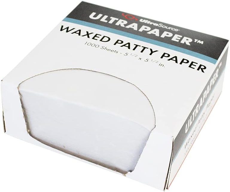 UltraSource -192033 UltraPaper Hamburger Patty Paper, 5.5" x 5.5" Squares (Pack of 1000) - White - Image 3