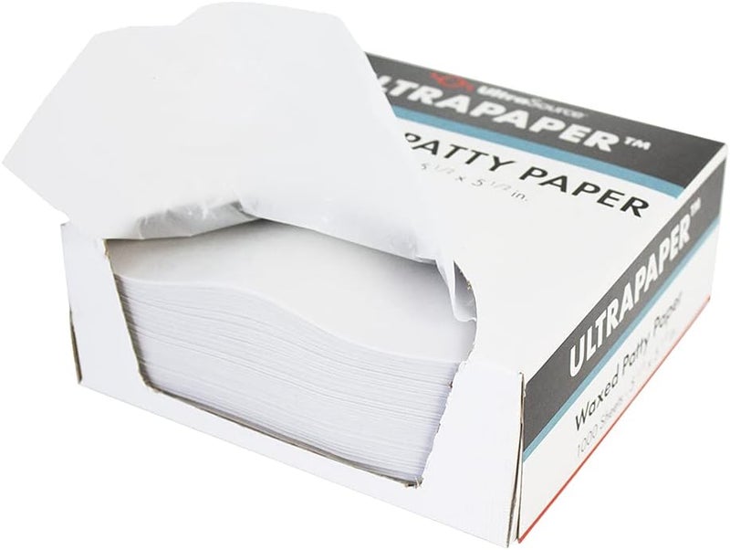 UltraSource -192033 UltraPaper Hamburger Patty Paper, 5.5" x 5.5" Squares (Pack of 1000) - White - Image 2