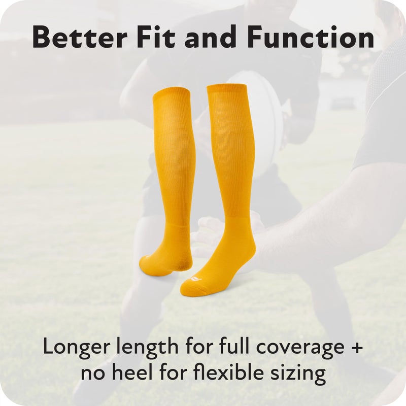 Sof Sole All Sport Over-the-Calf Team Athletic Performance Socks (2 Pair), Large, Black - Image 5