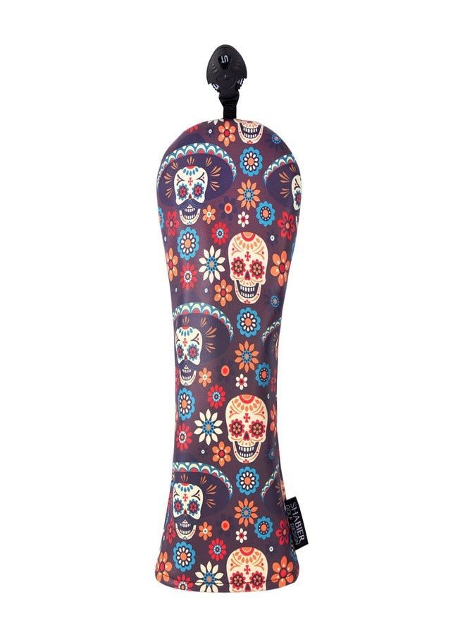 SHABIER Golf Skull Day of The Dead Design Golf Driver Wood Club Headcover with Sugar Skull Design - Image 1