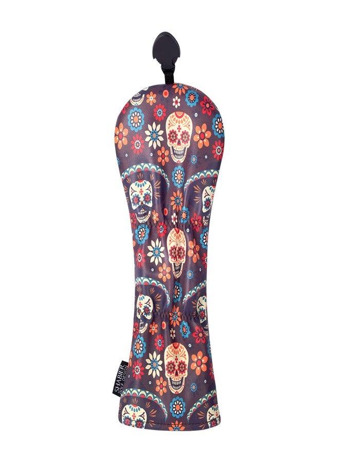 SHABIER Golf Skull Day of The Dead Design Golf Driver Wood Club Headcover with Sugar Skull Design - Image 2