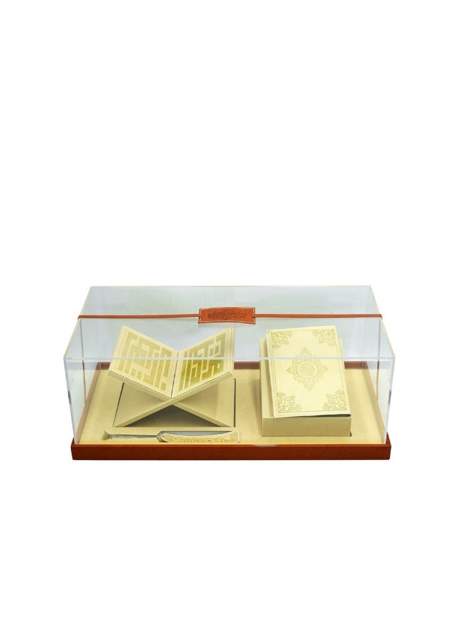SIDDIQ 23R305 Acrylic Quran Box With Quran Holder(30W x 60L x 22H) 