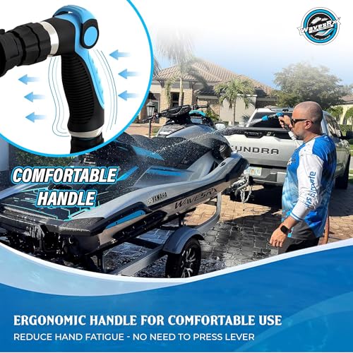 WAVESRX PWC Foam Cannon Sprayer & Engine Flush Mixer to Wash Salt Away | Dual-Use Soap Foamer and Marine Motor Flushing Kit for Jet Ski | Personal Watercraft Cleaning with Garden Hose Quick Connect - Image 5