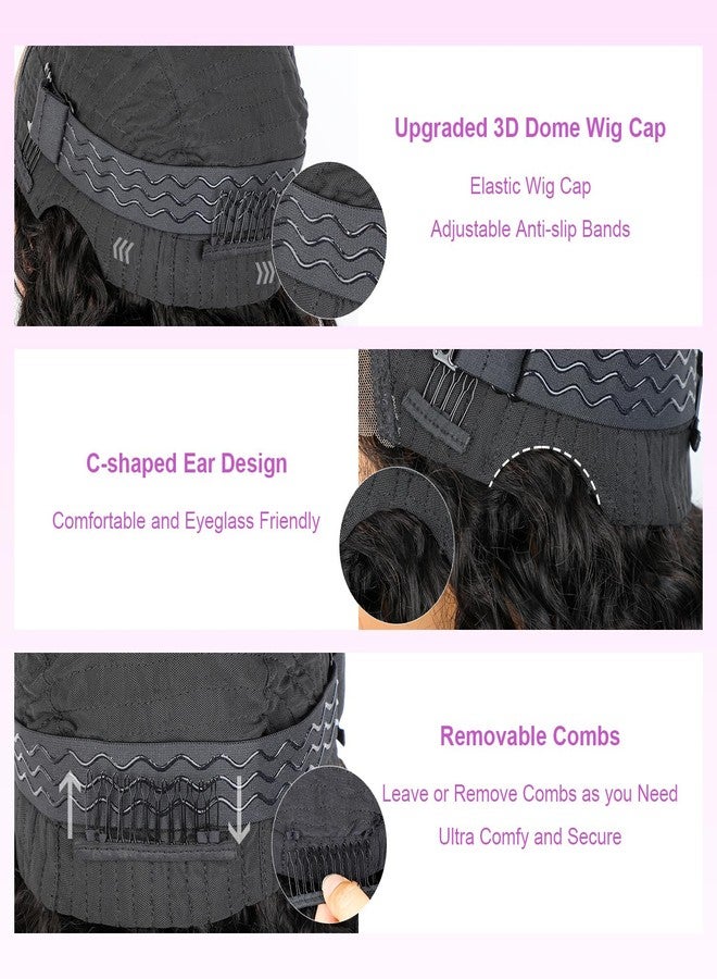 BLY Glueless Wig Kinky Straight Human Hair Lace Front Wigs 7x5 HD Lace Pre Cut Pre Plucked Invisible Knots Wear and Go Yaki Straight Wig for Women 180% Density 16 Inch - Image 4