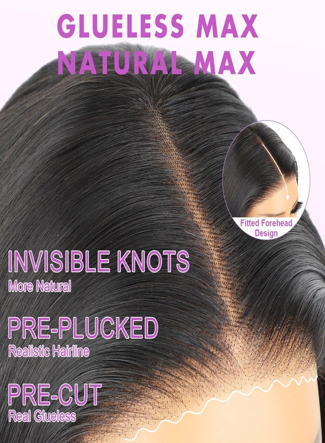 BLY Glueless Wig Kinky Straight Human Hair Lace Front Wigs 7x5 HD Lace Pre Cut Pre Plucked Invisible Knots Wear and Go Yaki Straight Wig for Women 180% Density 16 Inch - Image 3