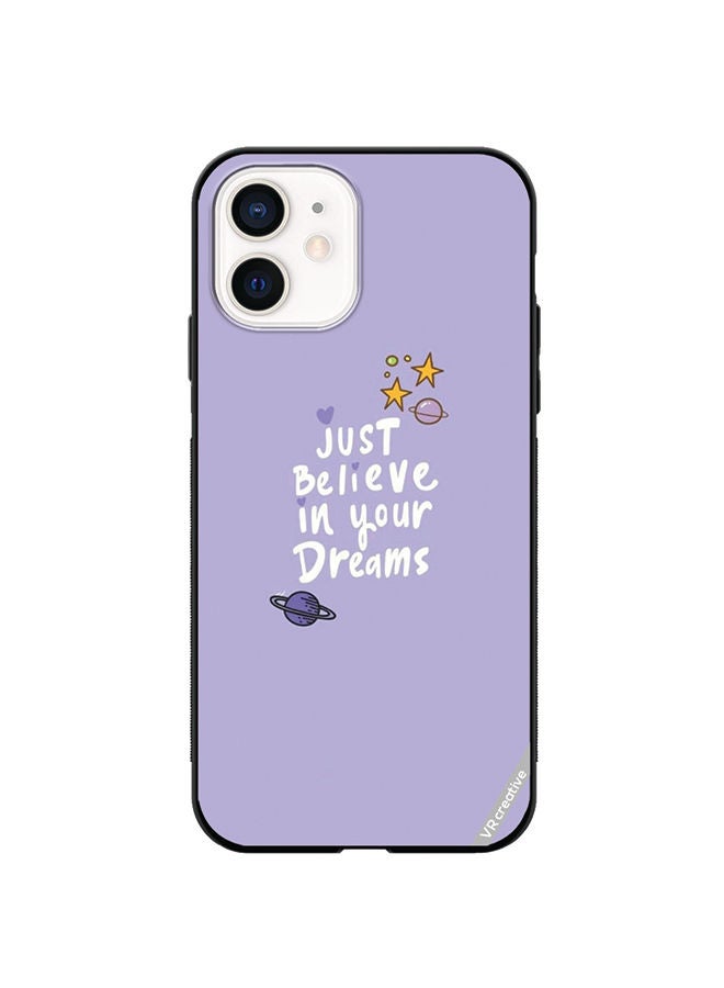 VR CREATIVE Protective Case Cover For Apple iPhone 12 mini Just Believe In Your Dreams Design Multicolour - Image 1
