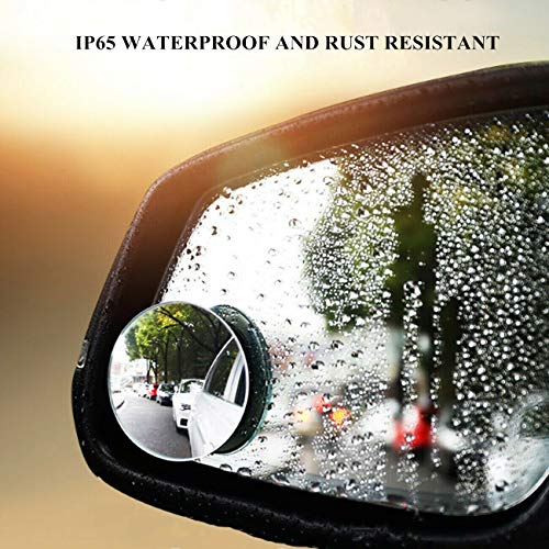 MARLBSTON 2 pcs Blind Spot Mirrors, 2" Round HD Glass Convex 360° Wide Angle Side Rear View Mirror with ABS Housing for Cars SUV and Trucks, Chrome, Pack of 2 - Image 3