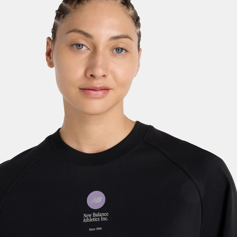 New Balance Black Women's Logo T-Shirt for Women | Best Price UAE