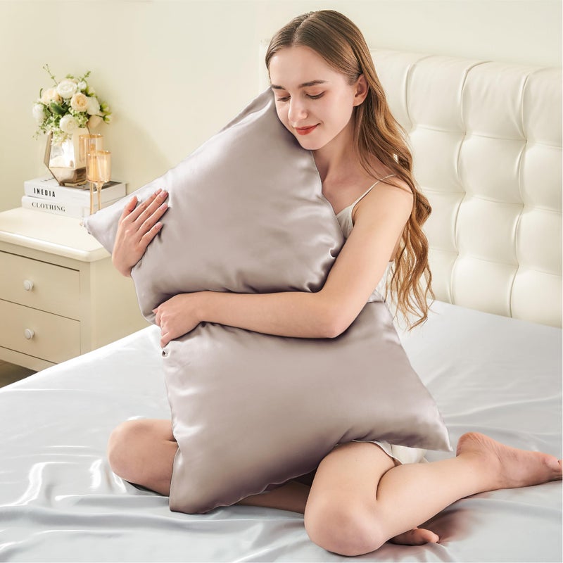 INFIIXSO Mulberry Silk Pillowcase for Hair and Skin  Silk Pillow Cases Queen Size with Hidden Zipper 20x30 Inches  Extraordinary Smooth and Soft Cooling Pillow Cases for Hot Sleepers(Caramel  1 Pack) - Image 3
