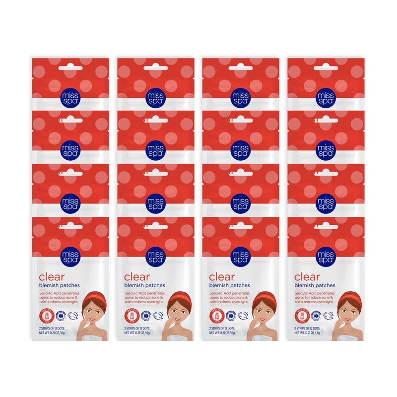 MISS SPA Clear Blemish Patches Acne Dots Pimple Patches For Face Reduce Acne  Calm Redness Invisible Spot Treatment Dermatologist Tested16 pack