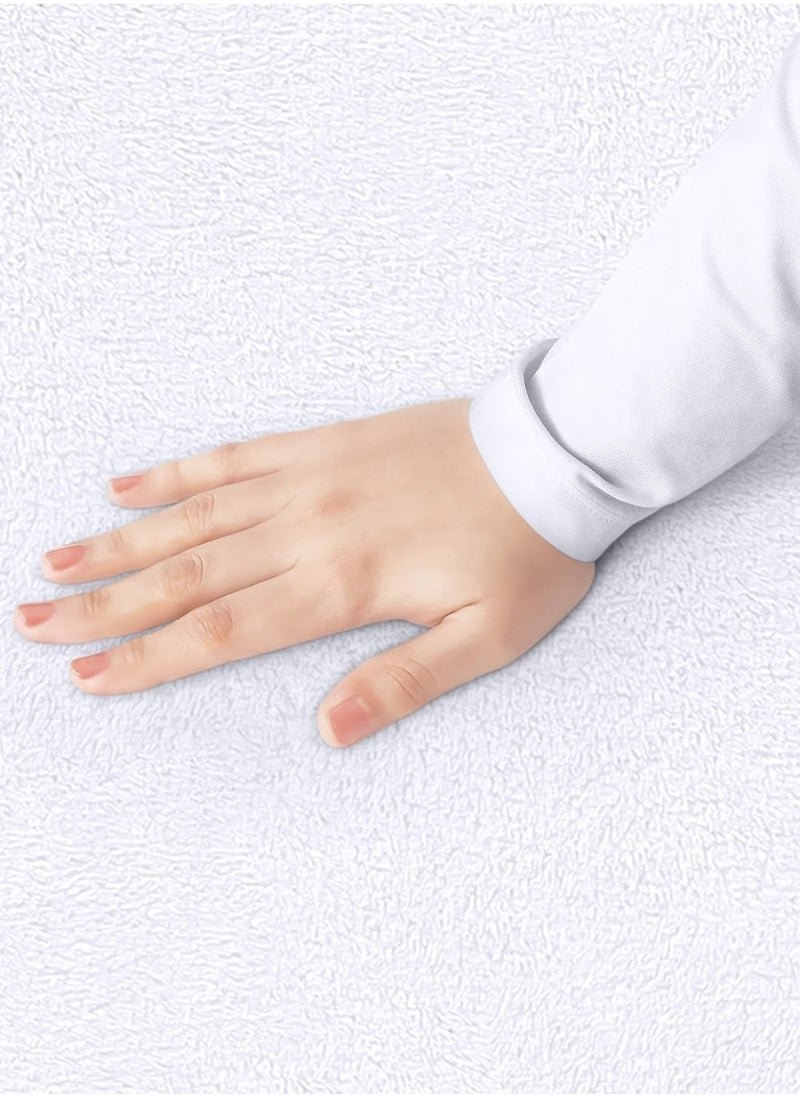 Restwell - Premium Bedding 100% Waterproof Mattress Protector Restwell , Single  Size (100*200 cm) Viscose Made from Bamboo Mattress Cover, Breathable, Fitted Style, available in different sizes (White) - Image 1