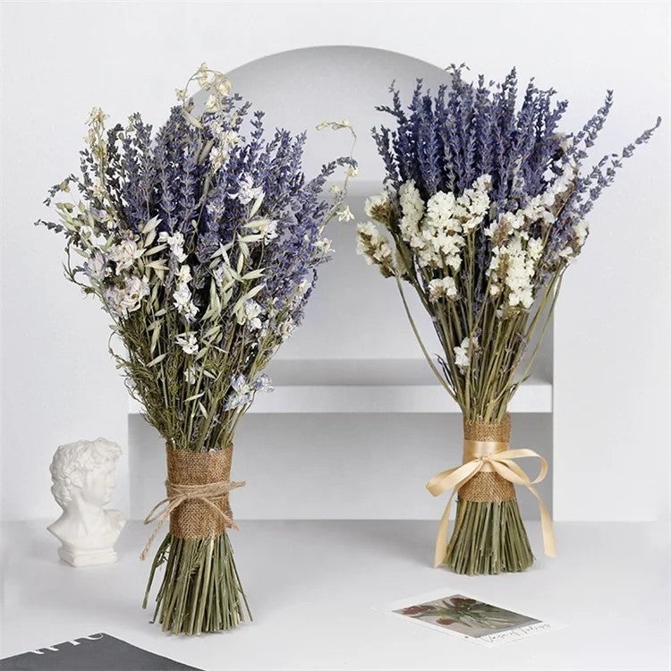 Bluejw Natural Dried Lavender Bouquet - Bulk Preserved Flower Arrangement for Christmas, Easter, Wedding & Home Decor - Real Dried Plants Included - Image 3
