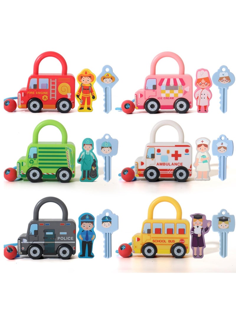 Montessori Lock and Key Car Toy for Toddlers 3 to 5 Years, Sensory Fine Motor Skills Development Gift for Boys and Girls  - Image 2