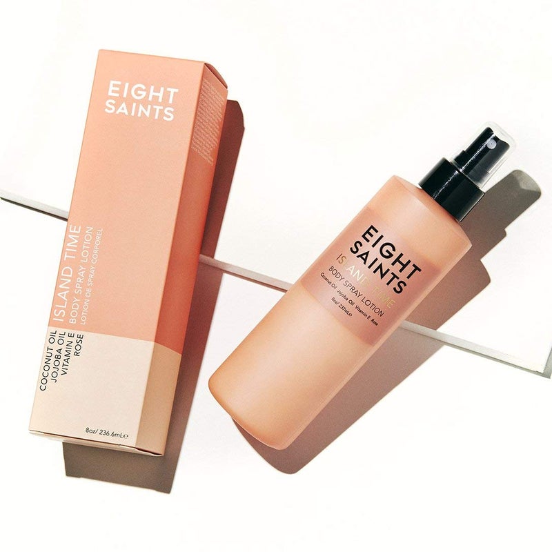 Eight Saints Island Time Body Spray Lotion, Natural and Organic Body Lotion for Dry Skin, Protects, Nourishes, and Hydrates, Coconut Scent, 8 Ounces - Image 2