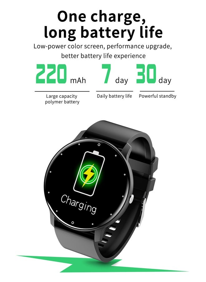 Men's Bluetooth Smart Watch, 1.28-inch Full-screen Touch, Answer/Make Calls, Message and Event Reminders, Exercise Sleep Heart Rate Monitoring, Support Multiple Languages, Universal for Android5.0 and IOS9.0 and Above, RT ZL02Pro Black - Image 4