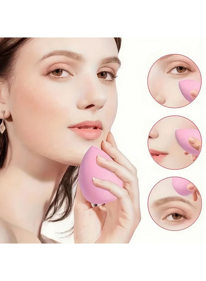 Mixed Color 3pcs Beauty Makeup Sponge Set Latex Free Foundation Egg Puff - Image 2