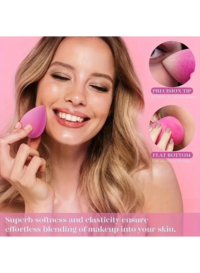 Mixed Color 3pcs Beauty Makeup Sponge Set Latex Free Foundation Egg Puff - Image 3