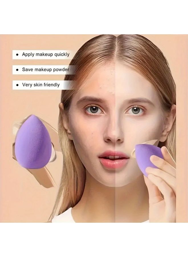 Mixed Color 3pcs Beauty Makeup Sponge Set Latex Free Foundation Egg Puff - Image 4