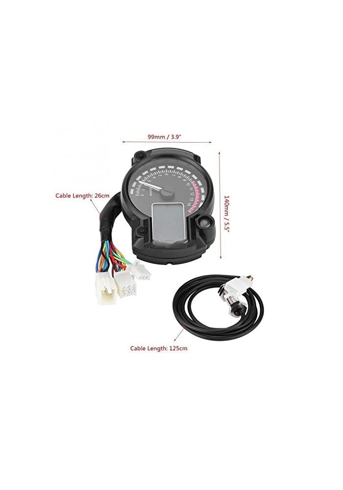 DEMULAX 15000rpm Motorcycle Digital Speedometer Tachometer - Image 2