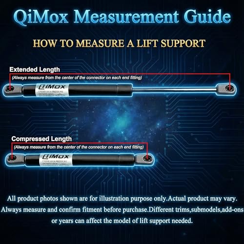 QiMox Qty2 QiMox Hood Lift Supports Shock Struts Compatible with Mini Cooper 2002 2003 2004 2005 2006 R50R52R53 6309SG20200851237066566 - Image 3
