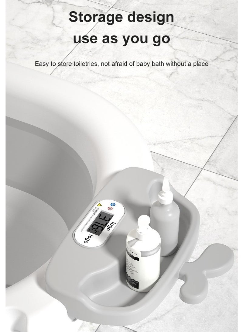 لحظة مرح حوض استحمام للاطفال قابل للطي مع مقياس حرارة - Image 2