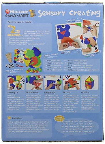 Micador early stART Sensory Creating Pack - Textured Surfaces + Stickers + Craft Sticks - Sensory, Imagination, Play + Fine Motor Skill Development - Ages 2+ - Image 2