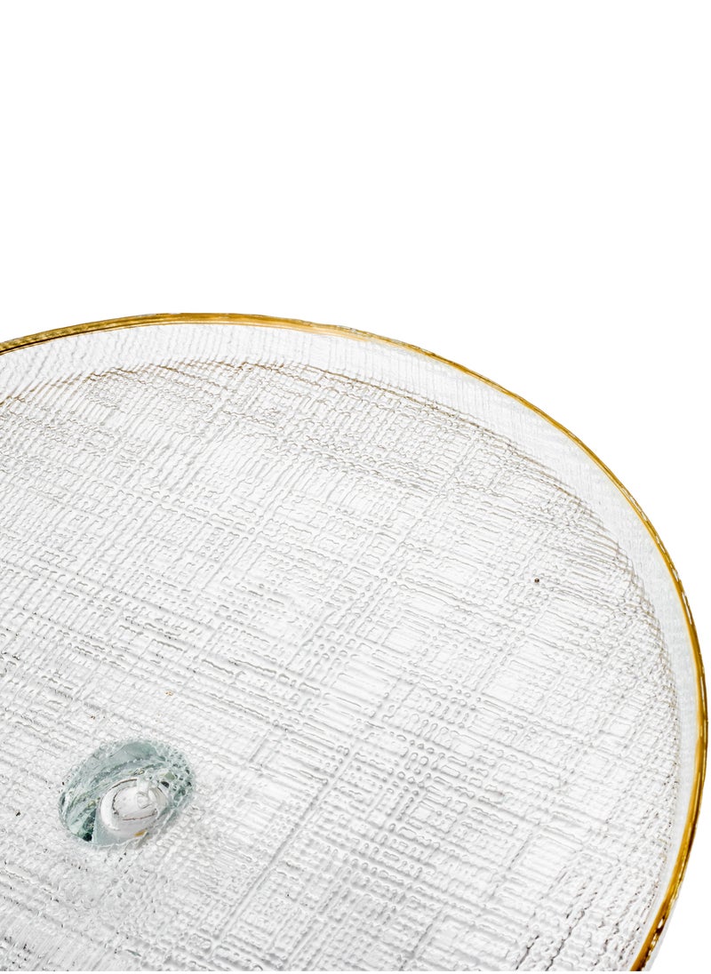 Dania A glass serving dish with a base for nuts, fruits, and all other servings Clear 27.5*9.5 cm  - Image 2